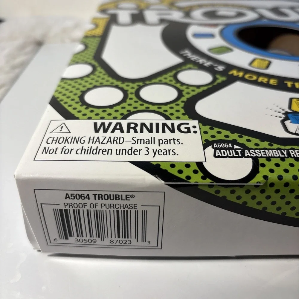 Trouble Pop-O-Matic Board Game  Kids Ages 5 & Up 2-4 Players New In Box